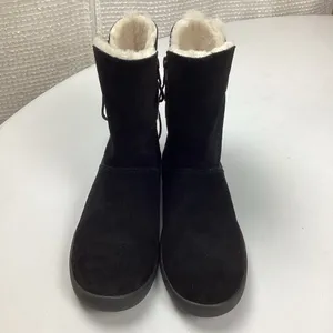 Koolaburra by UGG Shazi Black Suede Short Boots Tie Back Zip Size 9 NWOT thumbnail 4
