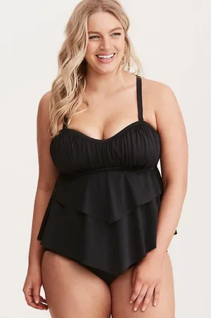 Torrid Flounce Tiered Tankini Top thumbnail 1