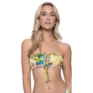 New. Pilyq/PQ oasis ruched reversible bikini. L-top/M-bottom. Retails $156 thumbnail 3
