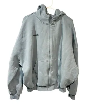 Comfrt Cloud Zip Heavyweight Hoodie Unisex Full Zip Sweatshirt Blue Size Large‎ thumbnail 1