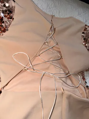 PrettylittleThing Rose Gold Sequin Mini Dress thumbnail 5