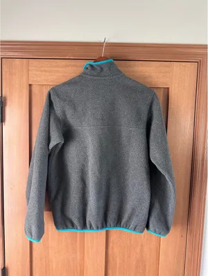 Patagonia Synchilla Snap-T Pullover Sweatshirt in Gray w/ Teal Women’s Small thumbnail 5