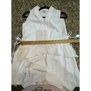 Club‎ Monaco Raelee Sleeveless V-Neck Peplum Dress Size 0 White thumbnail 8