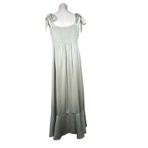 Satin Tea Green‎ Maxi Dress thumbnail 2