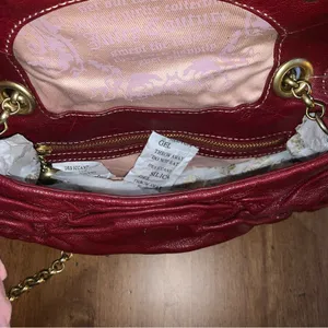 Retro Juicy Couture Dark Red Patent Leather Juicy Couture Long Chain Purse NWT thumbnail 5