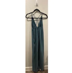SILENCE + NOISE Triangle-Top Maxi Slip Dress in Olive thumbnail 5