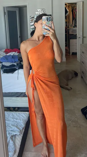 Orange Maxi Dress thumbnail 1