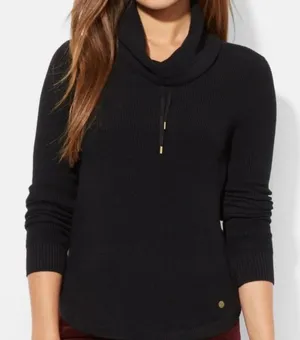 LAUREN RALPH LAUREN Waffle Knit Cowl Neck Sweater Womens M thumbnail 1