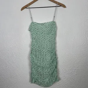 For Love & Lemons Drea Scrunchie Dot Mini Dress Size XS NWT thumbnail 3