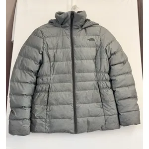 The North Face‎ Gotham Womens Goose Down Hooded Jacket Gray Medium thumbnail 1