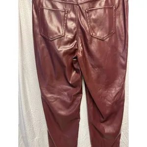 Joie Women's Size 10 Burgundy Faux Leather‎ Straight Leg Pants NWT Lined thumbnail 9