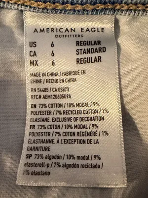 AMERICAN EAGLE High Rise Distressed Mom Straight Jeans, Size 6, Light Wash thumbnail 14