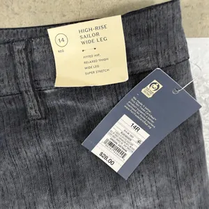 Universal‎ Thread High-Rise Sailor Wide Leg Corduroy Pants Blue 14R New thumbnail 2