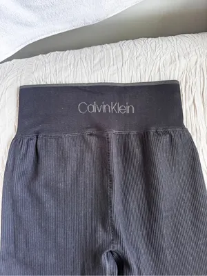 Calvin Klein Girls' Black Ribbed Pull-On Leggings thumbnail 3