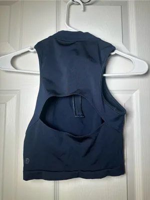 Lululemon Navy Sleeveless Half-Zip Tank‎ thumbnail 3