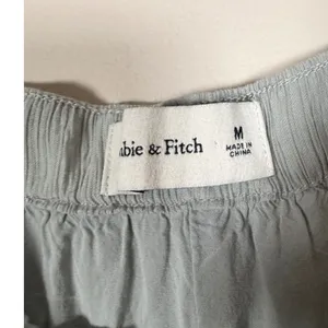 Abercrombie Fitch Womens Light Blue‎ Crinkle Wide Leg Drawstring Pants Size M thumbnail 3