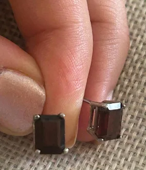 Lot A626 .25 silver plated earrings stud amazing thumbnail 1