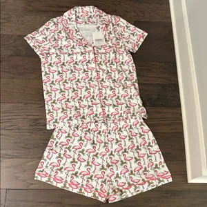 New With Tags Roller Rabbit Freddy Flamingo Polo Pajamas Sz M thumbnail 9