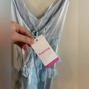 Beginning Boutique Inara Blue Ruffle Maxi Dress - Size 12 thumbnail 15
