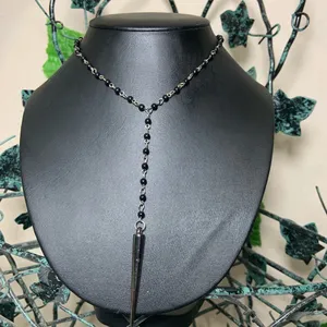 Spike Rosary Chocker Punk Goth Necklace New TBM thumbnail 5