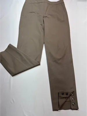 Carlisle New York Taupe Dress Pants Size 6 with Snap Cuffs thumbnail 1