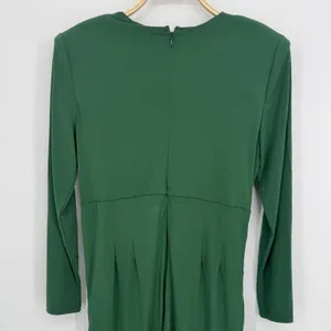 Eloquii Ruched V-Neck Sheath Dress 16 Green Long Sleeve Party Wedding Guest Chic thumbnail 6