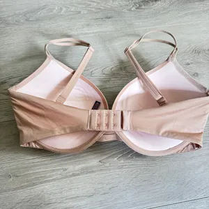 Victorias Secret Very Sexy Push Up Bra 32DDD Nude Rhinestone‎ Underwire Smooth thumbnail 3