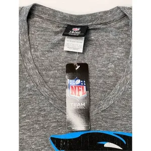 2/$20 NFL Team Carolina Panthers Gray Vneck Tee Shirt M(10-12) Graphic T-shirt thumbnail 4