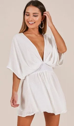 Showpo White Mini Dress thumbnail 1