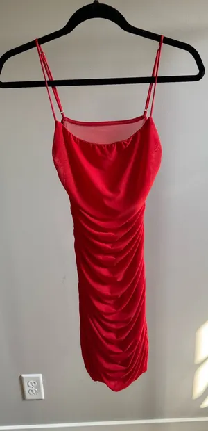 Amazon Red Mini Dress thumbnail 1