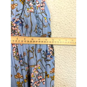 Anthropologie Abel the Label Dress Small Blue Floral Halter Sundress Crochet Cottage Fairy thumbnail 6