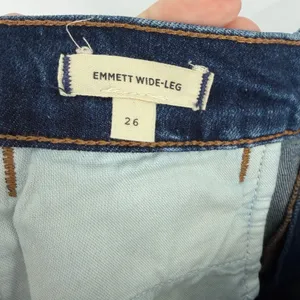 Madewell Emmett Wide Leg‎ Jeans Dark Indigo Wash Size 26 thumbnail 3