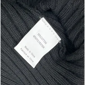 MAZE Lace Up Sweater Size Medium Black Ribbed Knit Office Siren Dark Romantic thumbnail 6
