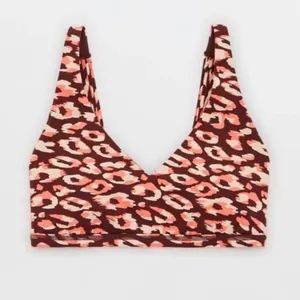 Offline By Aerie Goals Plunge Sports Bra Maplewood Size Small thumbnail 8