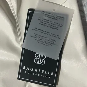 Marshalls Faux Leather Cream Cropped Tank Top thumbnail 2