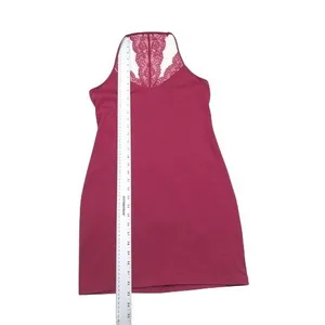 Express‎ Maroon Red Spaghetti Strap Lace Back Bodycon Dress Size Medium thumbnail 3