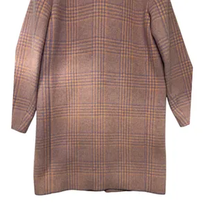 Tara Jarmon Paris Plaid Wool Blend Coat Pink Orange Size 34 French EU 34 US 2-4 thumbnail 10