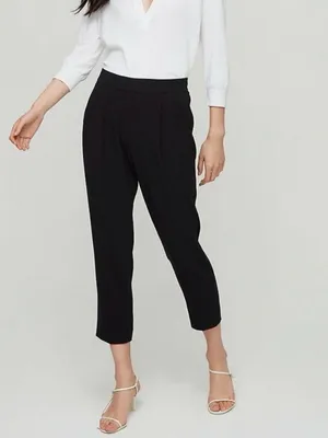 Aritzia Babaton Black Cohen Pleat Front Pants size 8 thumbnail 4