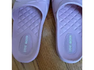 Steve Madden Womens Soulful Pink Woven Pool Slides Slip On Sandals Sz 7 thumbnail 8