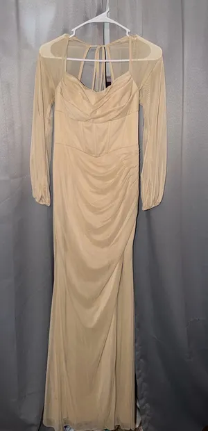 Azazie Bridesmaid Dress Champagne thumbnail 1