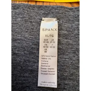 Spanx Leggings Womens XL Navy Blue Gray Colorblock Seamless High Waist Active thumbnail 4