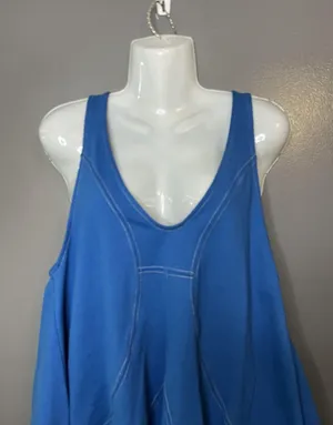 Free People FP Beach Tank Dress Womens XS Blue Out Of The Blue Cotton Made USA thumbnail 1