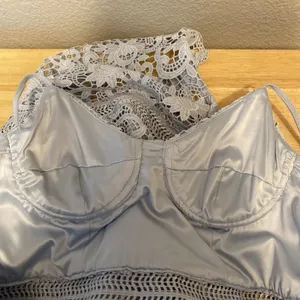 Bardot Womens Clementine Pencil Midi Dress Size 4 XS Pale‎ Blue Lace Underwire thumbnail 8