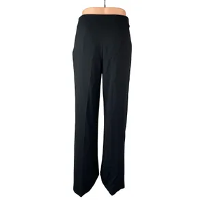 Zara Women's Black Pull On High Waisted Straight Wide Leg Trousers Pants Size XS thumbnail 4