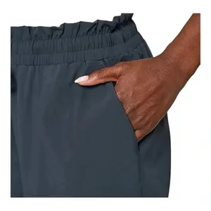 Mondetta‎ Paperbag Waist Shorts Womens Medium Blue Drawstring Pockets Stretch thumbnail 3
