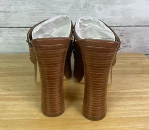Michael Kors Jagger Studded Leather Platform Sandal Brown Size 9 thumbnail 5