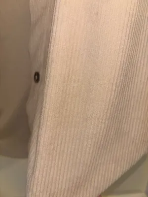 Tan ribbed oversized shirt jacket thumbnail 2