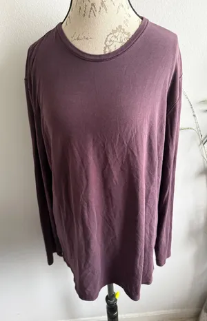 Lululemon Long‎ Sleeve Crew Neck Top Dusty Rose Size 12 thumbnail 1