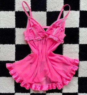 NWT Victoria’s Secret Hot Pink Babydoll S thumbnail 1