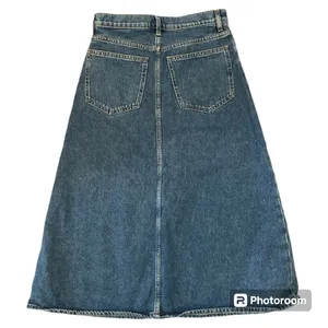 COS Denim A Line Midi Skirt With Front Slit Size 2 thumbnail 3
